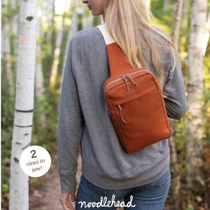 Sandhill Sling Pattern, par Noodlehead, un modèle de sac compact de style fronde mains libres