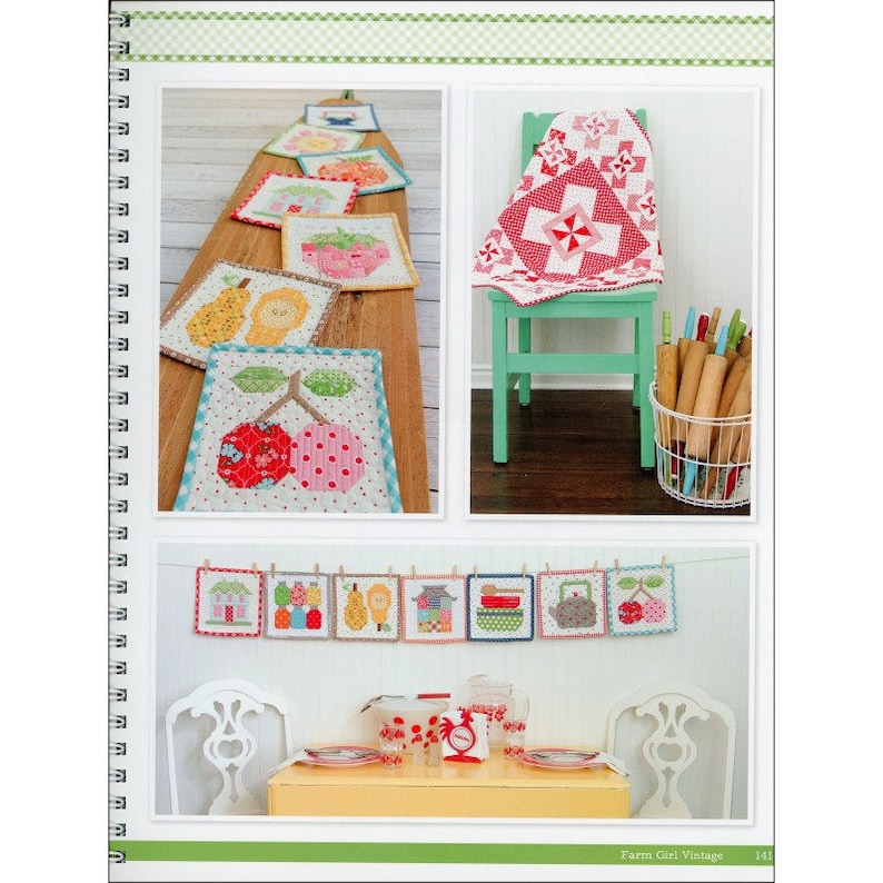 Farm Girl Vintage Mix /& Match Quilt Book by Lori Holt of Bee in my Bonnet