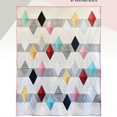 Diamonds on Display Quilt Pattern by Heather Black of Etsy