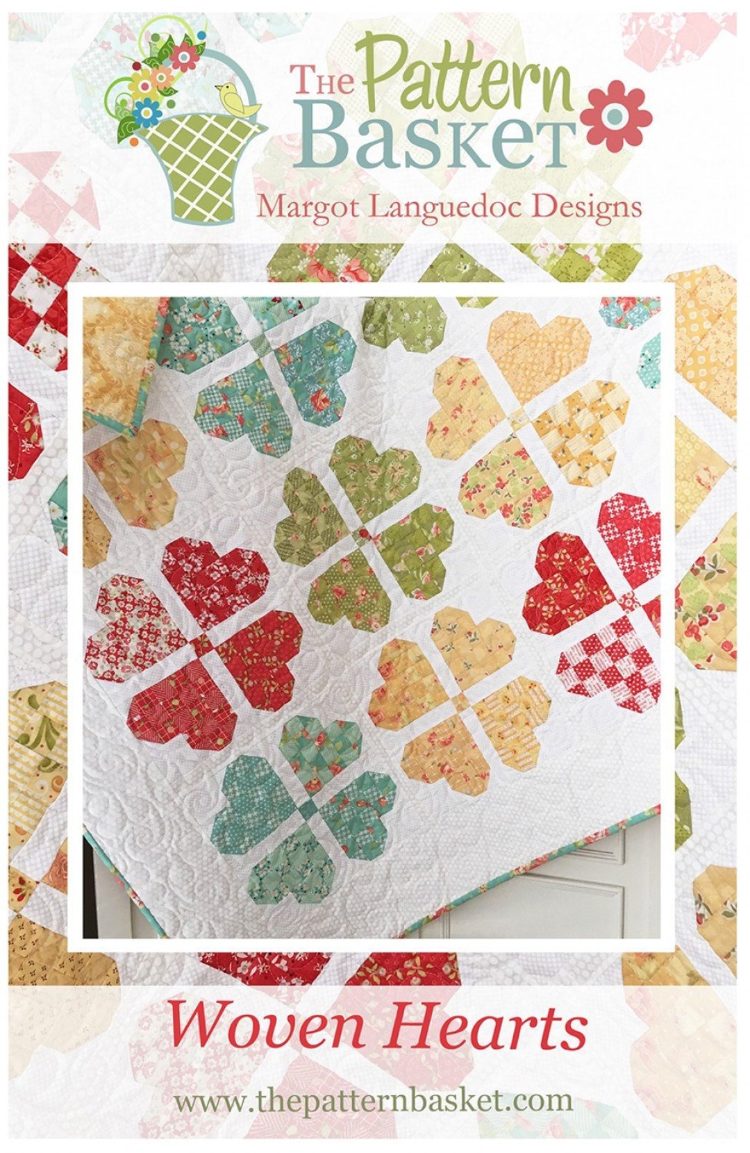 Woven Hearts, Quilt Pattern by Margot Languedoc of the Pattern Basket