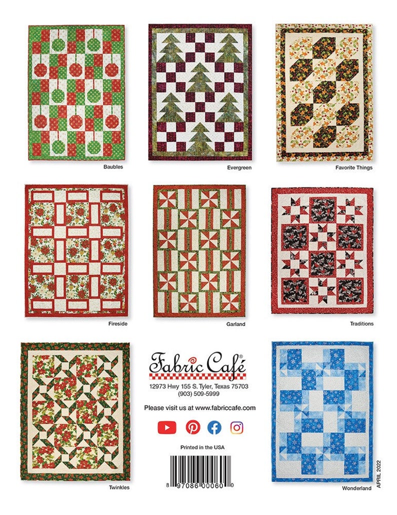 Make It Christmas With 3 Yard Quilts Book by Fabric Cafe Etsy UK