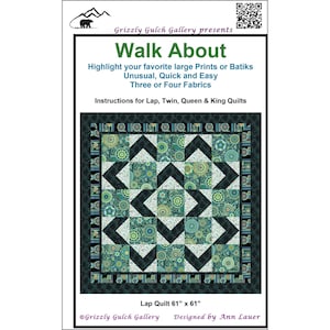 Walk About Quilt Pattern by Ann Lauer of Grizzly Gulch Gallery