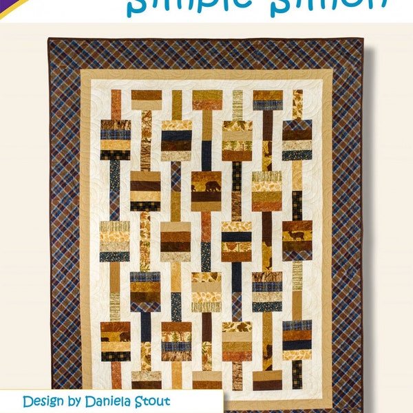 Simple Simon Quilt Pattern by Daniela Stout of Cozy Quilt Designs, a Strip Club Pattern for 2.5" Strips