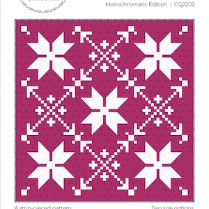Northern Lights Quilt Pattern - the Monochromatic Edition Quilt Pattern by Shelley Cavanna of Cora's Quilts
