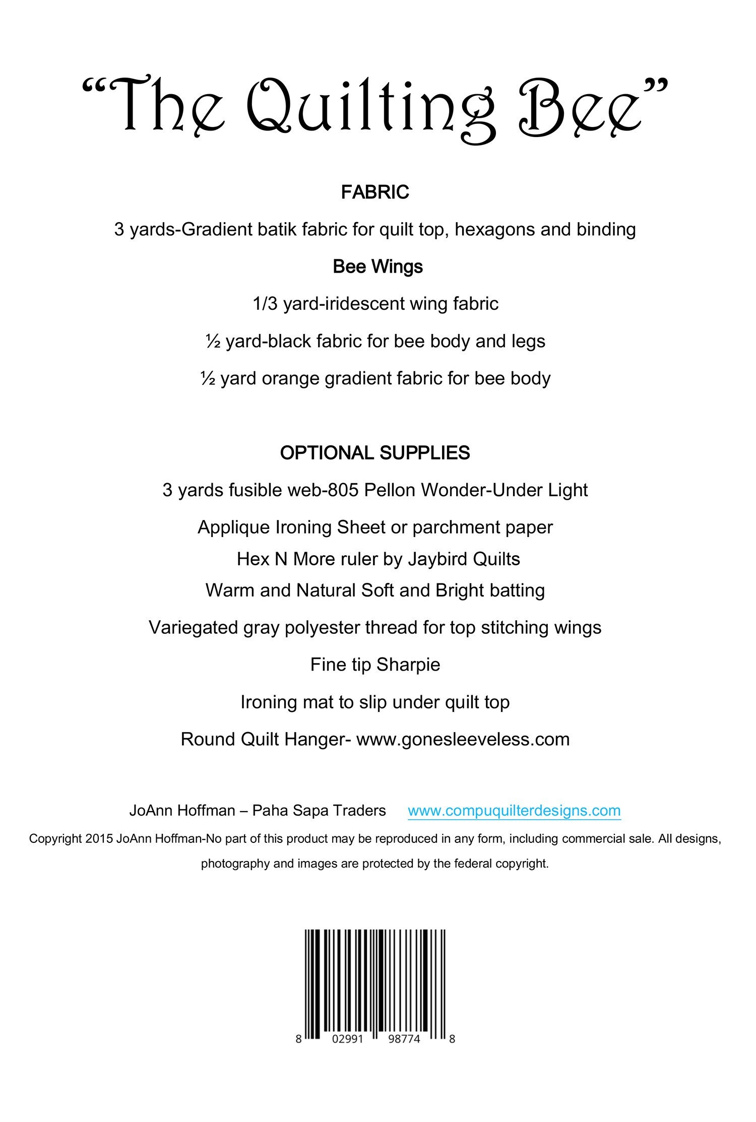 The Quilting Bee Quilt Pattern by Joann Hoffman. Round Bee Etsy