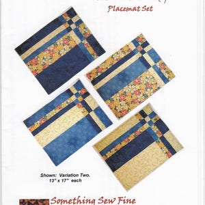 Take Four Pattern, a Fat Quarter Friendly Placemat Set Pattern by Cary Flanagan of Something Sew Fine Quilt Design