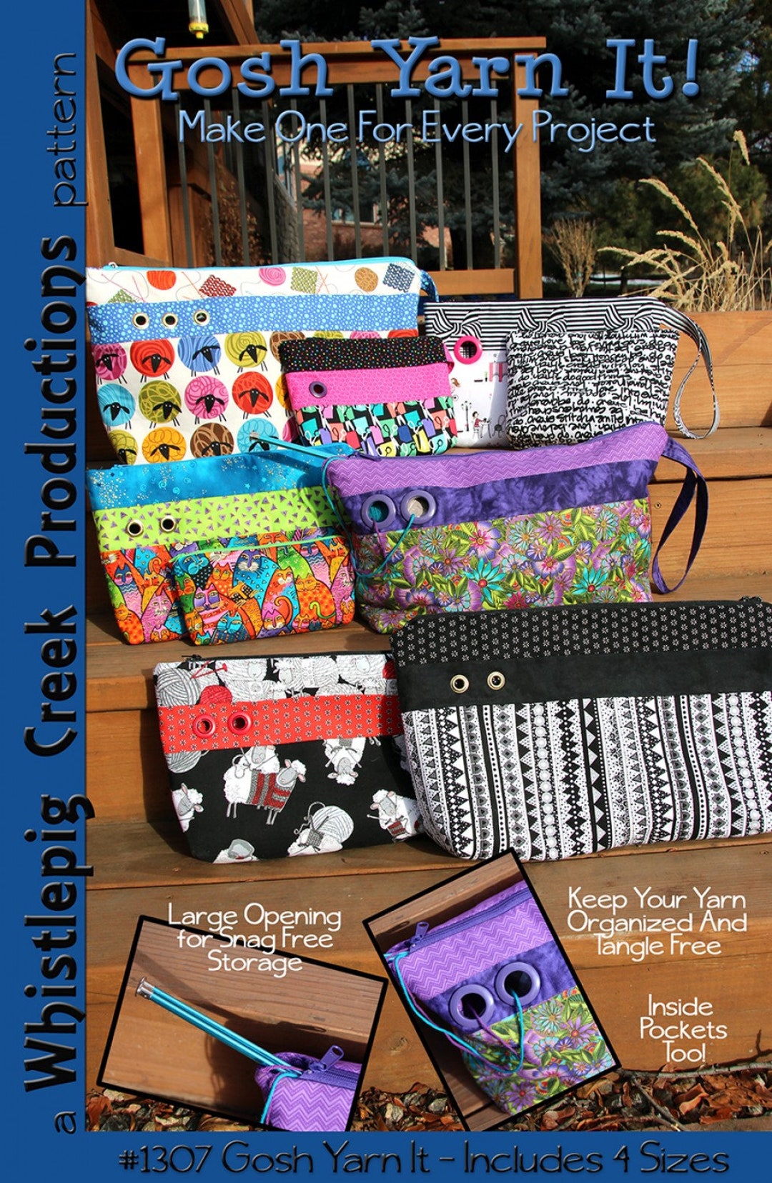 Gosh Yarn It, Knitting Bag Pattern by Whistlepig Creek Productions - Etsy
