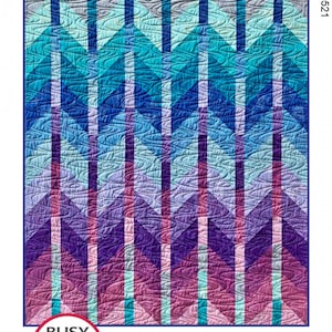 Ombre Mountains Quilt Pattern by Myra Barnes of Busy Hands Quilts, Includes 6 Sizes