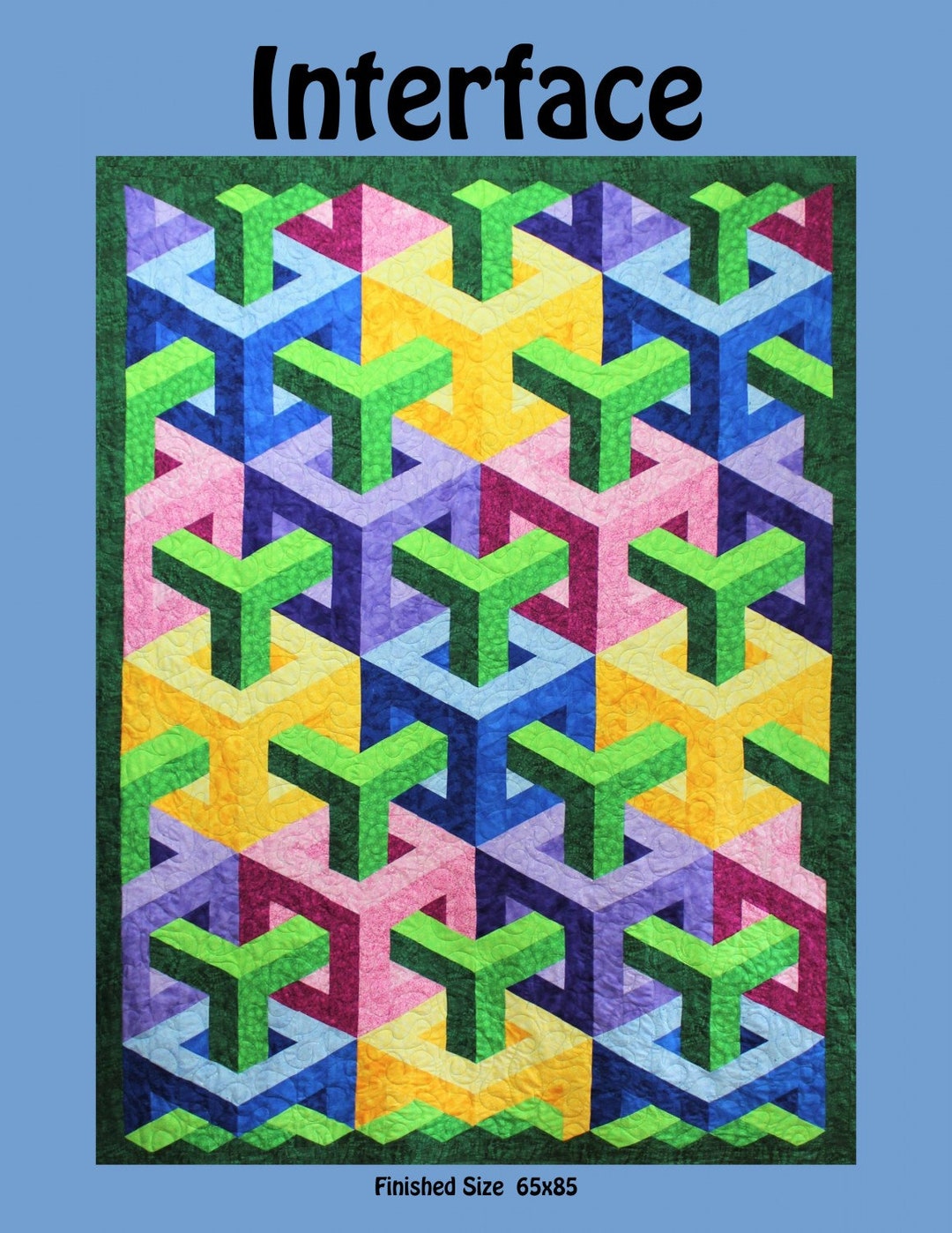 Lunar Eclipse Quilt Pattern - Modern Curves Quilt in