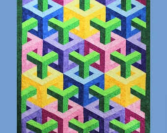 3d quilt pattern etsy