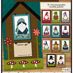 Gnome for the Holidays Calendar Applique Quilt Pattern by The Whole Country Caboodle