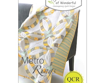 Metro Rings Quilt Pattern,  Sew Kind of Wonderful, Double Wedding Ring