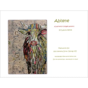 Abilene, a Painterly Collage Pattern by Laura Heine of Fiberworks