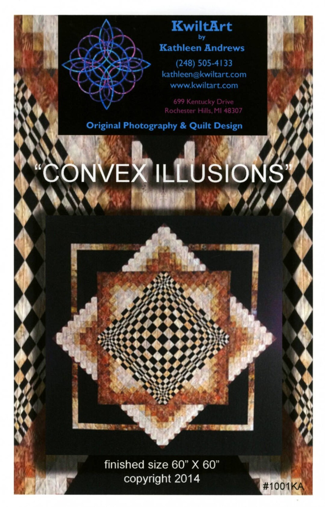 Convex Illusions Quilt Pattern a Kwiltart Pattern by Kathleen Andrews