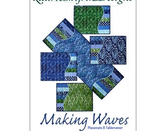 Making Waves Placemats & Tablerunner, Pattern by Laurie Shifrin Designs