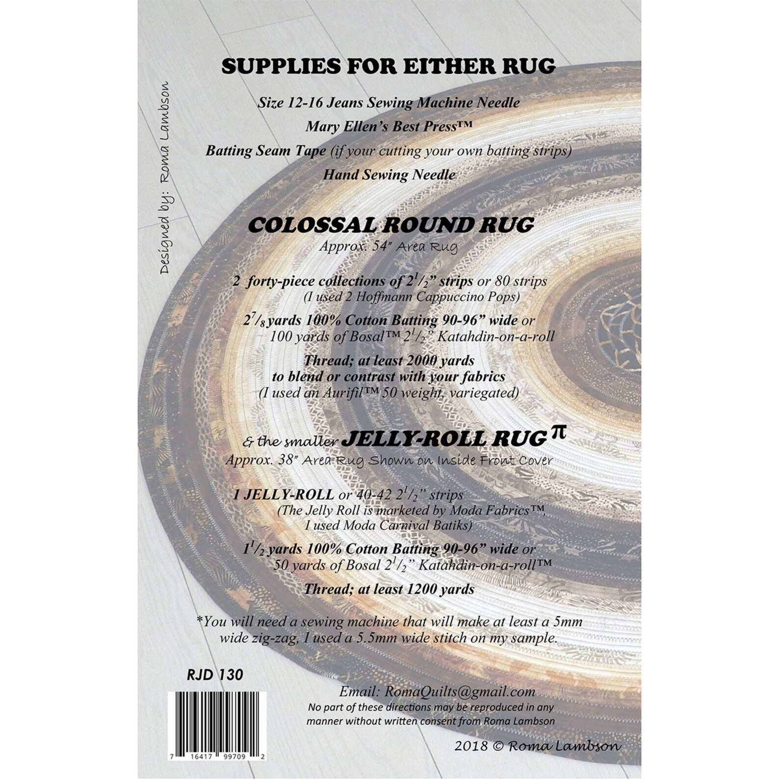 Colossal Round Rug Jellyroll Rug Pattern by RJ Designs Etsy