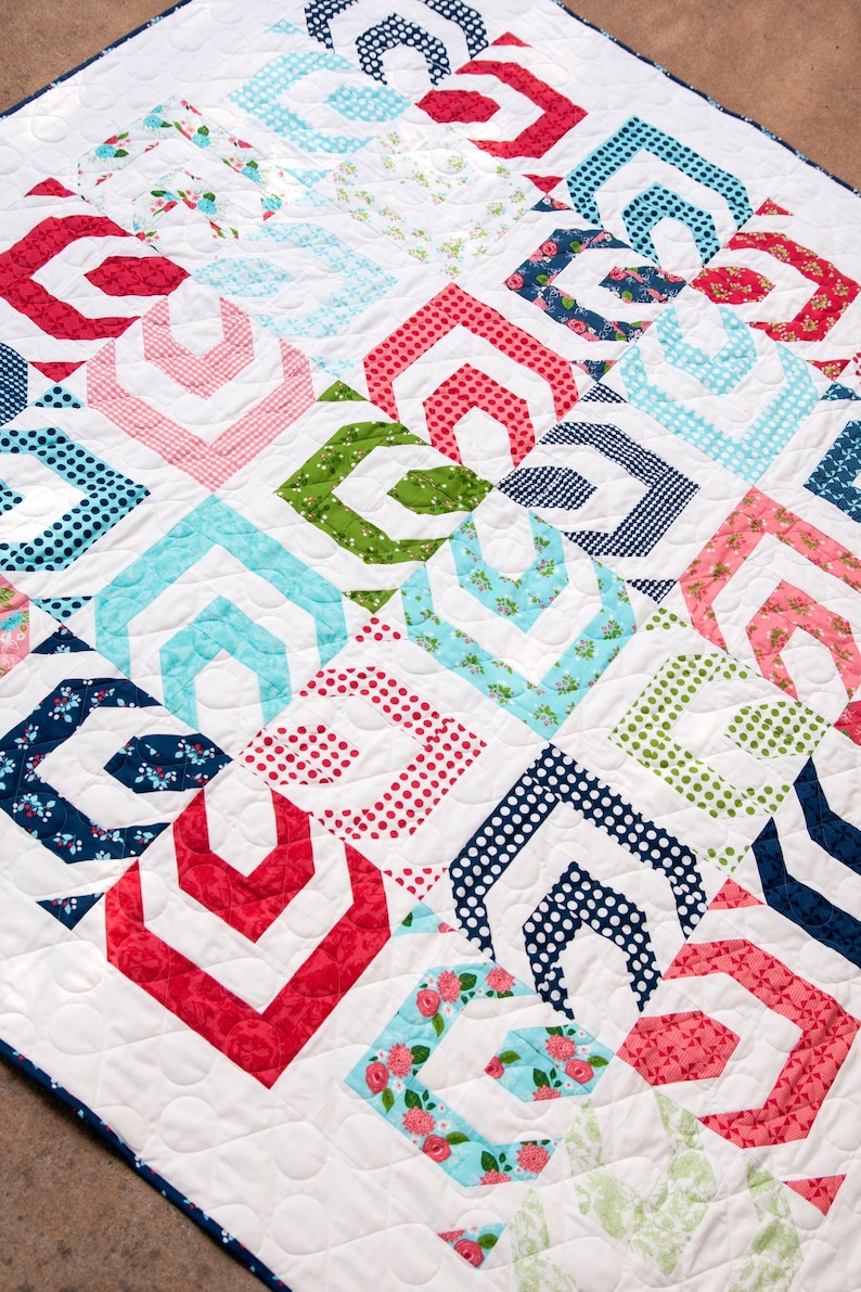 Kaleidoscope Jelly Roll Friendly Quilt Pattern by Vanessa Etsy