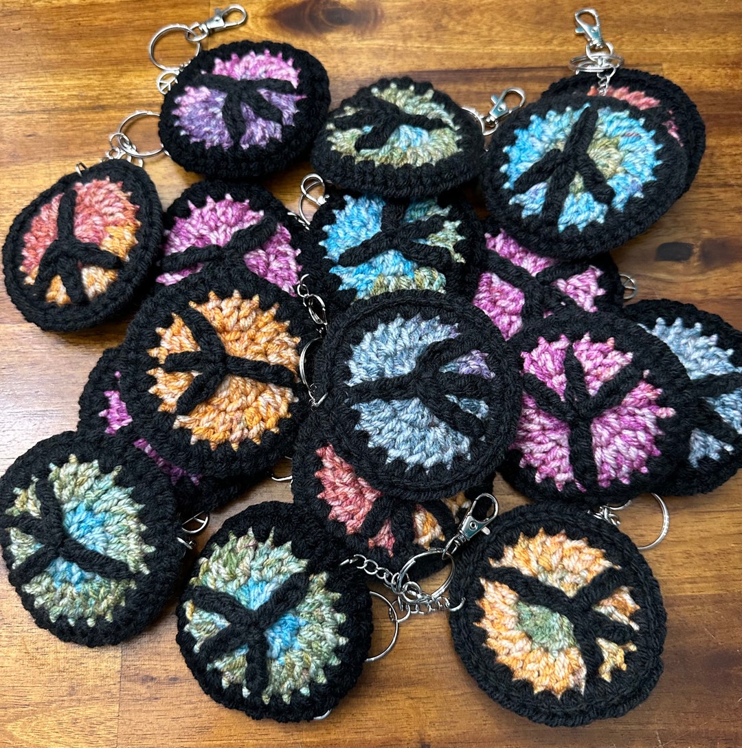 Peace Sign Keychain - Free Shipping - Etsy