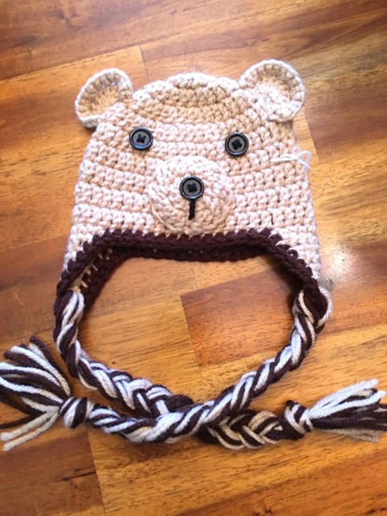 Sock Monkey or Brown Bear Crochet Hat - Etsy