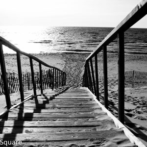 Black & White Photography The Stairs at the End of the World fine art print, home decor, wall photo, beach, stairs, summer image 5