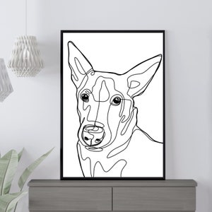 CUSTOM Single Line Drawing, Pet and Family Portrait, Original Artwork, Minimalist Gift, Personalized Wall Art, Trendy Home Décor, Commission