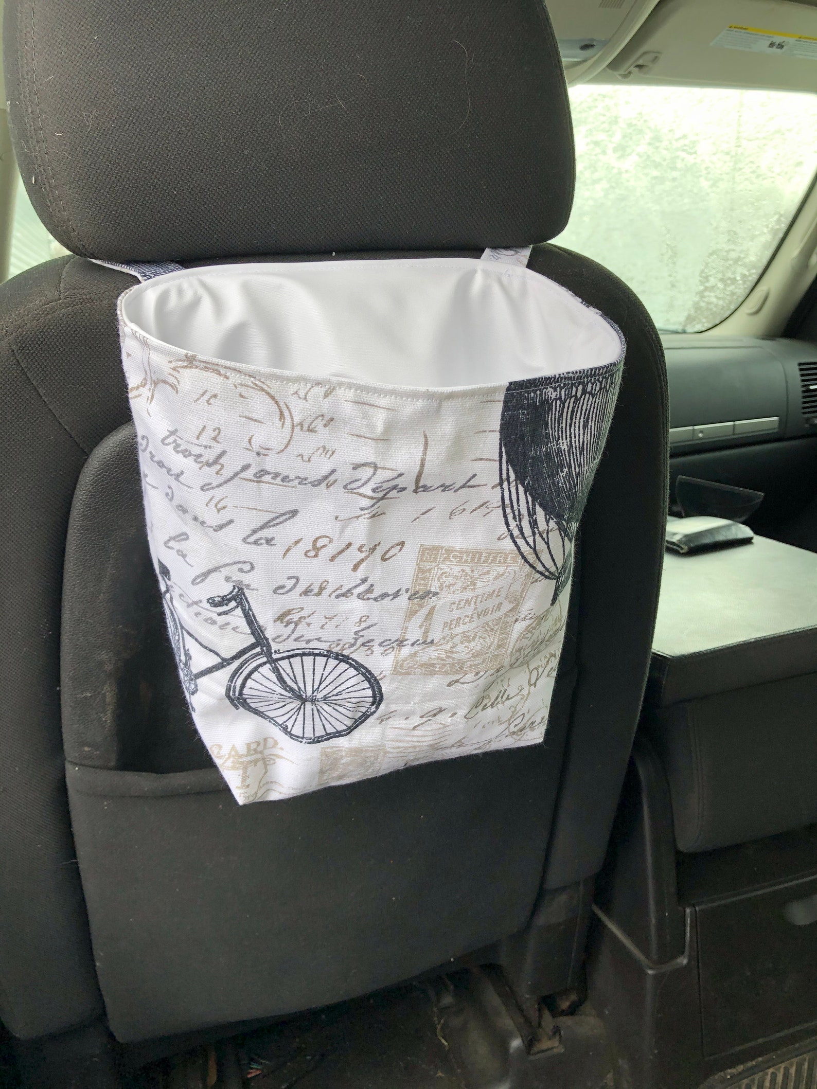Waterproof Washable Car Trash Bag Headrest Trash Can Quick Etsy