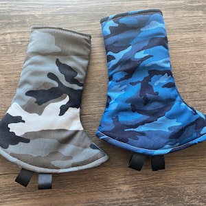 Ventosas para Tula Happy Baby Ergo y Lillebaby, reversibles, con estampado de camuflaje negro y azul, Artipoppe, listas para enviar.