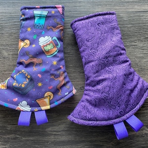 Ready to Ship Reversible Corner Suckpads for Tula Happy Baby Ergo Mabe Lillebaby, Character Treats and Purple Paisley, Artipoppe Suckpads