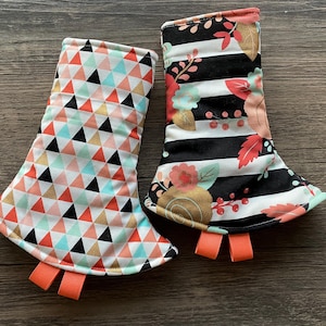 Ventosas reversibles de esquina listas para enviar para Tula Happy Baby Ergo y Lillebaby, con estampados florales y triangulares, Ventosas Artipoppe