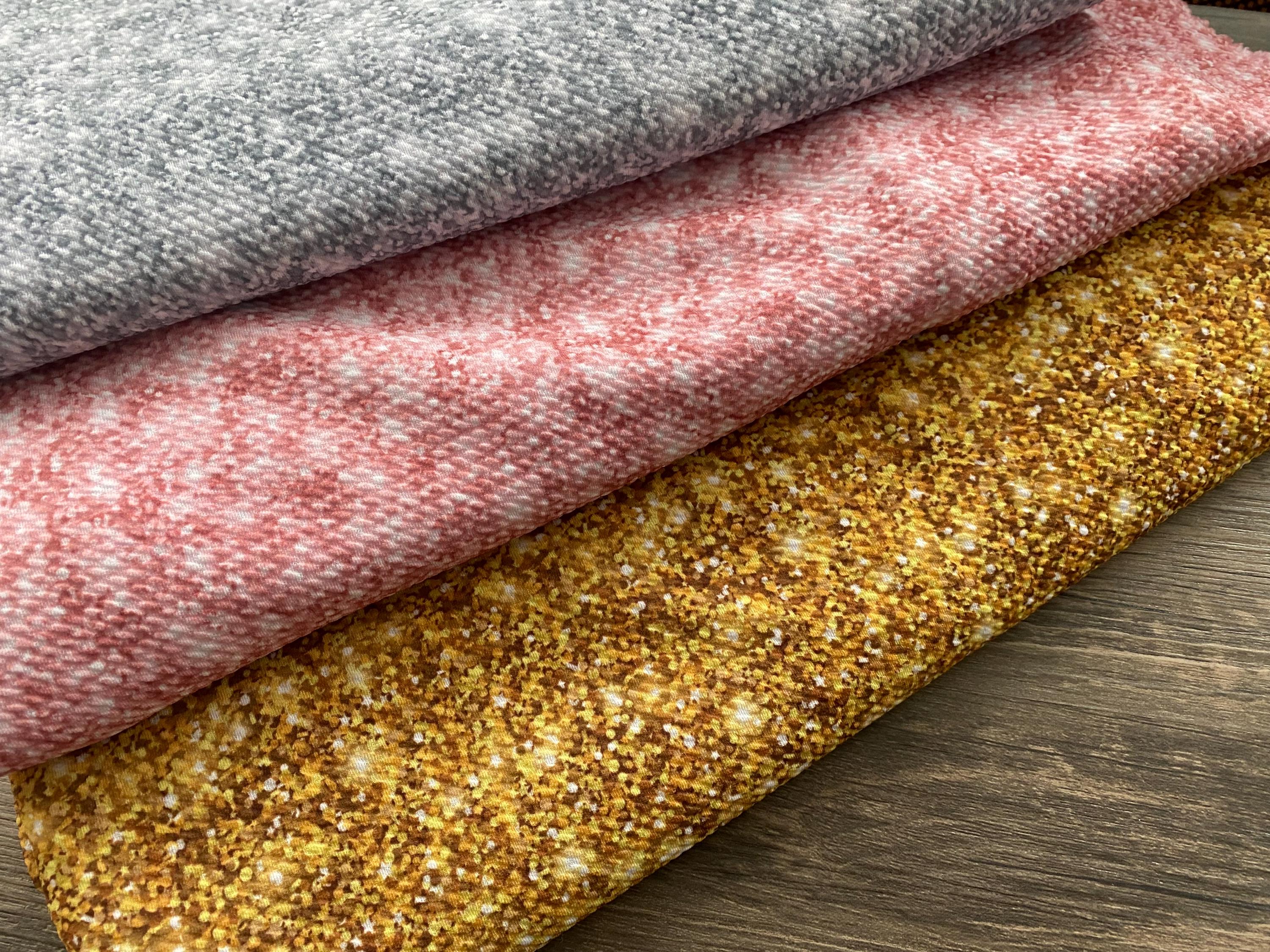 Bullet Fabric Strips, 6” Wide by 60” Long, Gold Mauve and Silver Glitter, Quick to Ship
