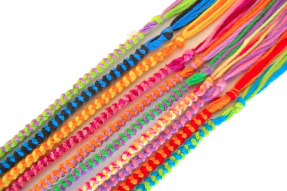 10 Friendship Bracelets Assorted Colors Bulk Wholesale | Etsy