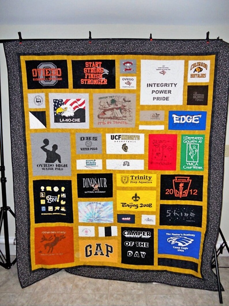 Unique Custom Designed T Shirt Quilt Memory Quilt Etsy
