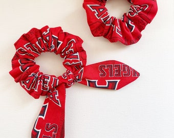 Angels baseball hair scrunchy tie Gift