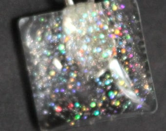 Silver holographic glitter earrings glitter nail polish jewelry dangle sparkly fishhook style