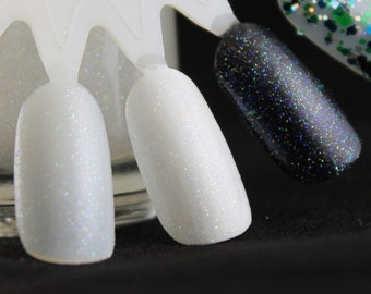 Opal Fire - Iridescent Opal Glitter Nail Polish Aurora Borealis 5 free nail polish handmade indie nail polish vegan cruelty free