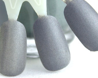 Gray Flannel - matte gray nail polish, grey nail polish, neutral gray polish, handmade indie nail polish, 5 free, vegan