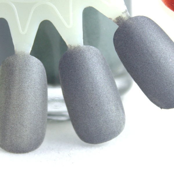 Gray Flannel - matte gray nail polish, grey nail polish, neutral gray polish, handmade indie nail polish, 5 free, vegan