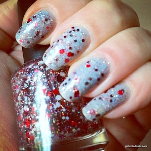 Play-offs rood grijs zilver glitter nagellak teamgeest Buckeyes kleuren 5 gratis nagellak handgemaakte indie nagellak veganistisch dierproefvrij