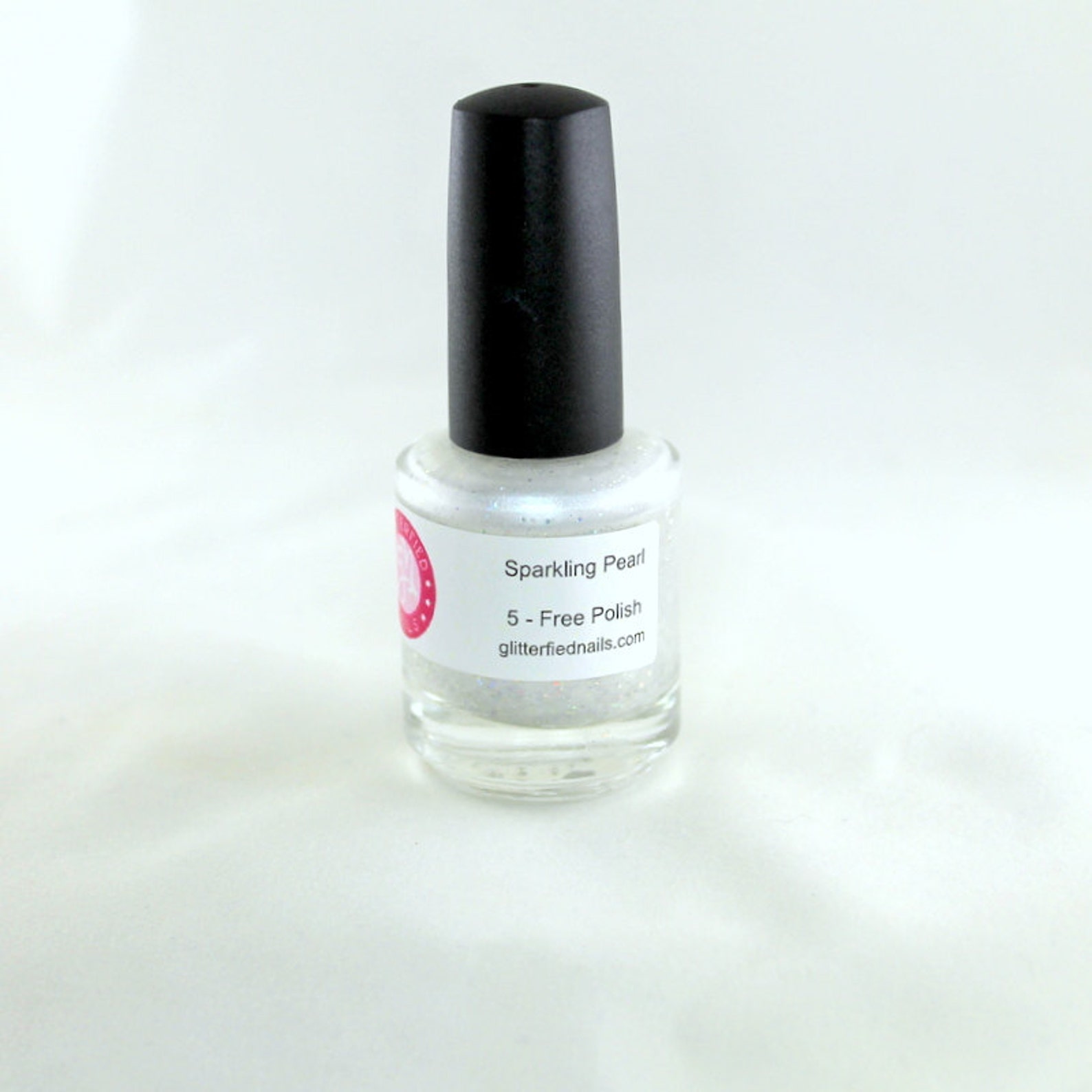 Sparkling Pearl White nail polish Silver Holographic Glitter Etsy