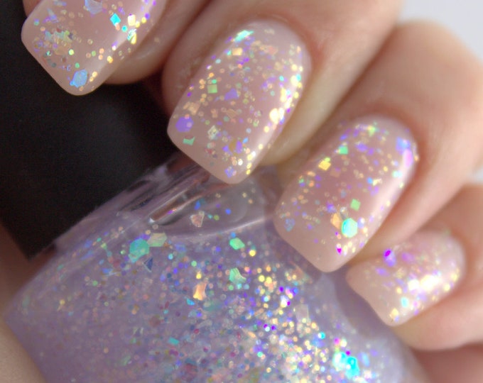Shattered Opal Iridescent Glitter Nail Polish, Vegan 5-Free Formula