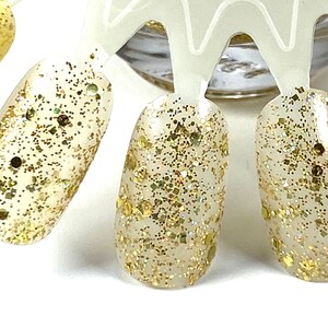 24 kt Or - vernis à ongles holographique à paillettes en or, topper à paillettes en or, vernis à ongles fait à la main 5 gratuit, vernis à ongles indépendant végétalien sans cruauté