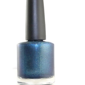 Tempest Navy Blue Color Shifting Nail Polish 5 free nail polish handmade indie nail polish vegan cruelty free blue green gold image 4