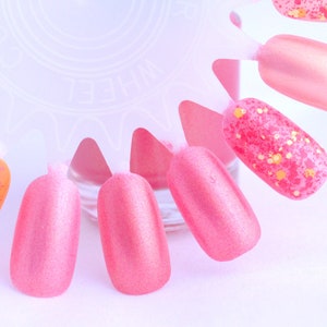 Golden Coral - glinsterende nagellak, warme roze perzik, gouden accent, 5 gratis nagellak, handgemaakte nagellak, indie-veganistische nagel