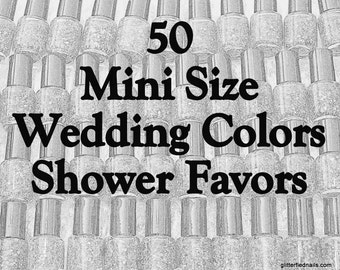 Personalized wedding favor Custom Wedding Colors Bridal Shower Favors 5 free nail polish vegan cruelty free