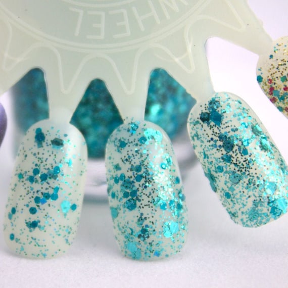 Totally Teal Glitter Nail Polish Teal Turquoise Nail Indie | Etsy