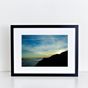 Fine Art San Francisco California Print: Coastal Sunset Wall Decor, Marin Headlands Sunset, San Francisco Bay