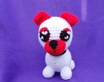 Wzór na szydełkowego pieska na Walentynki