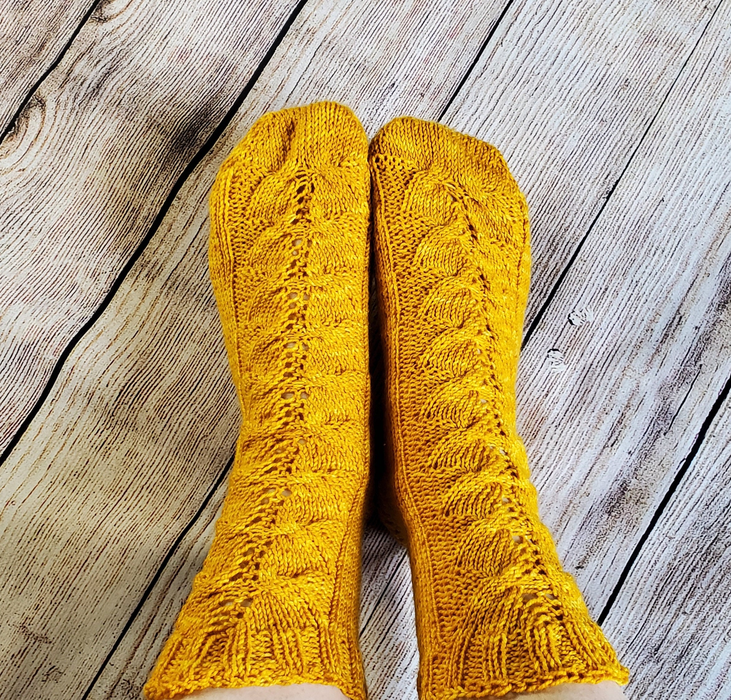 Ginkgo Harvest Knit Sock Pattern - Etsy