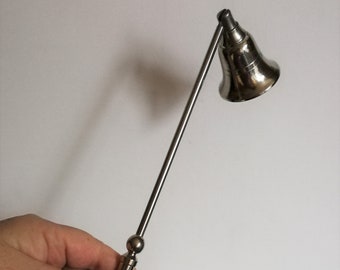 Vintage Retro langer Kerzenlöscher aus Edelstahl
