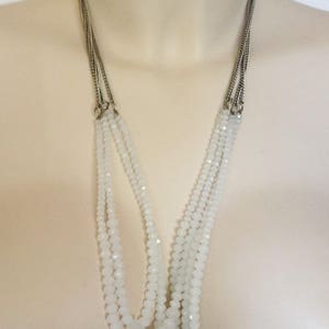 Necklace - multi-strand beaded necklace retro design
